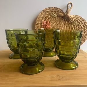 Vintage Green Boho Cocktail Goblets